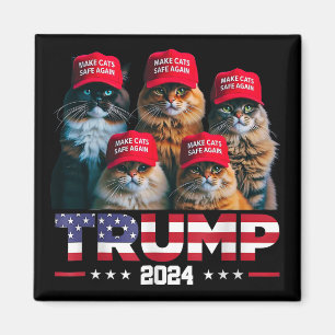 Aimant Donald Trump sécurise à nouveau les chats Casquett