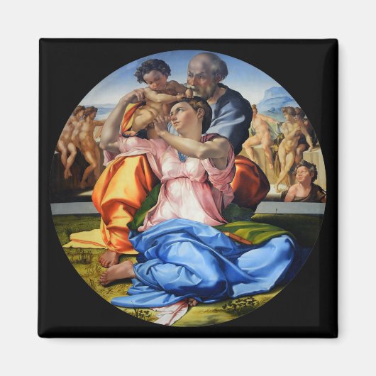 Aimant Doni Tondo, Doni Madona, Michel-Ange, 1507 (Devant)