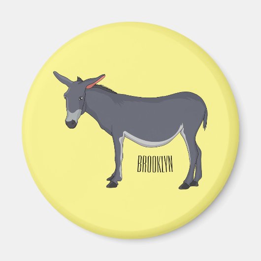 Aimant Donkey cartoon illustration (Devant)