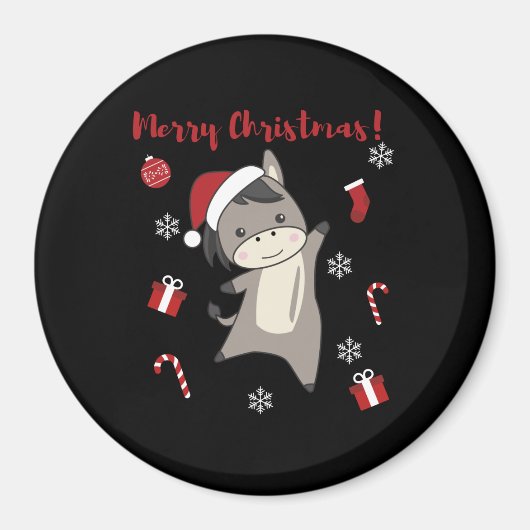 Aimant Donkey Christmas Donkeys (Devant)