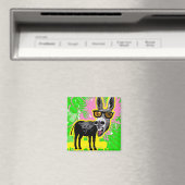 Aimant Donkey portant des lunettes de soleil (In Situ (Lave-vaisselle))