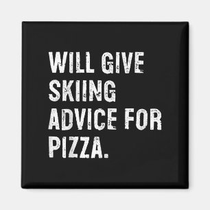 Aimant Donnera des conseils de ski pour pizza Drôle de co