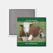 Aimant Donnez-leur l'oiseau pour l'aimant Thanksgiving (Recto/Verso)