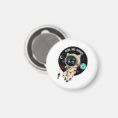 Aimant Donnez-moi l'espace drôle Astronaut Chat (Recto/Verso)
