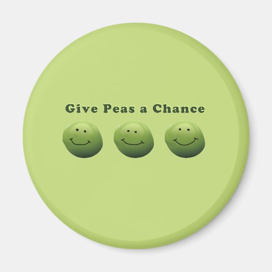 Aimant Donnez une chance aux petits pois (Devant)