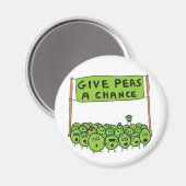 Aimant Donnez Une Chance Aux Pois (Recto/Verso)