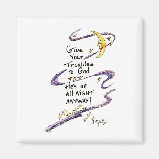 Aimant Donnez vos problèmes à Dieu (Devant)