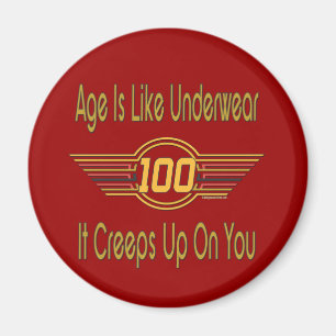 Aimant Dons amusants du 100e anniversaire - L'âge est co