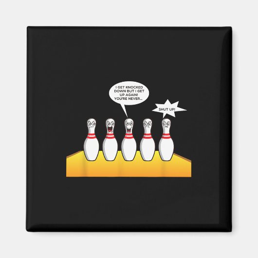 Aimant Dons De Bowling Pour Hommes Drôle Bowler Designs - (Devant)