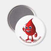 Aimant Dons de sang, Type sanguin (Recto/Verso)