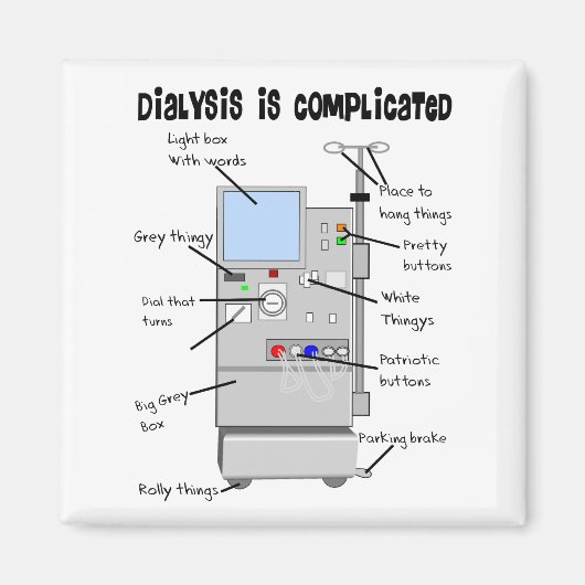 Aimant Dons d'Humour de dialyse pour les infirmières, les (Devant)
