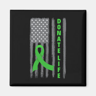 Aimant Dons Vie Drapeau Américain Patriotique Usa Kidney