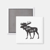 Aimant Don't Moose With Me Distressed Animal Lover Gift  (Recto/Verso)