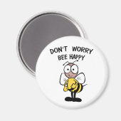 Aimant Don't Worry Bee Happy (Recto/Verso)