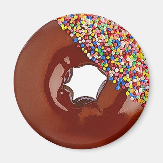 Aimant Donut au chocolat (Devant)