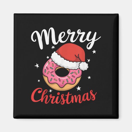 Aimant Donut Pajama Xmas Père Noël Donuts Christmas Kids (Devant)