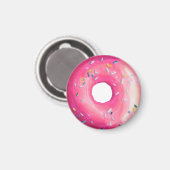 Aimant Donut With Pink Frosting And Sprinkles (Recto/Verso)