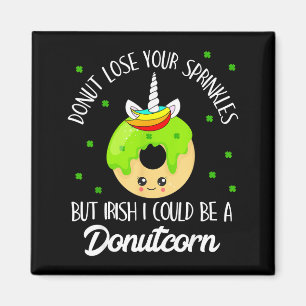 Aimant Donutcorn Drôle Mignon Donut Licorne Irlandais St