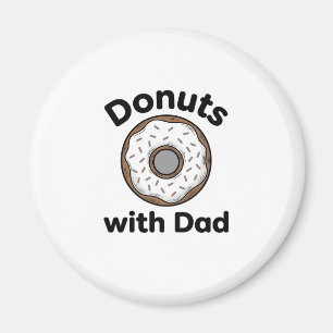 Aimant Donuts avec Papa Design de T-shirt Donut Vintage_1