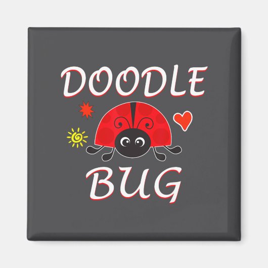 Aimant Doodle Bug Funny Doodle Ladybug  (Devant)
