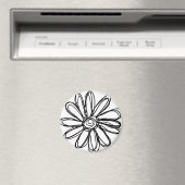 Aimant Doodle de fleurs (In Situ (Lave-vaisselle))