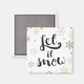 Aimant Doodles de flocon de neige Art Noël Graphiques de (Recto/Verso)