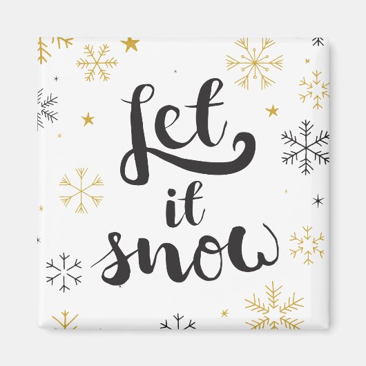 Aimant Doodles de flocon de neige Art Noël Graphiques de (Devant)