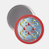 Aimant Doodling sur le symbole des Bliss pacifiques (Recto/Verso)