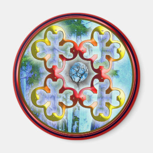 Aimant Doodling sur le symbole des Bliss pacifiques