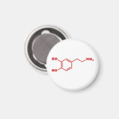 Aimant Dopamine formule chimique moléculaire (Recto/Verso)