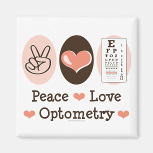 Aimant d'optométrie d'amour de paix