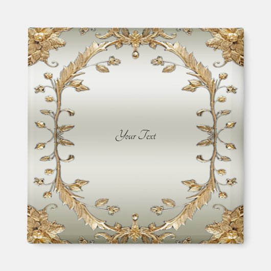 Aimant doré orné (Devant)