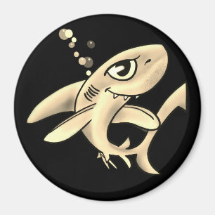 Aimant Doré Toothy Grin Cartoon Requin