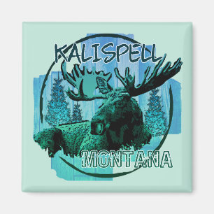 Aimant d'orignal rustique Kalispell Montana