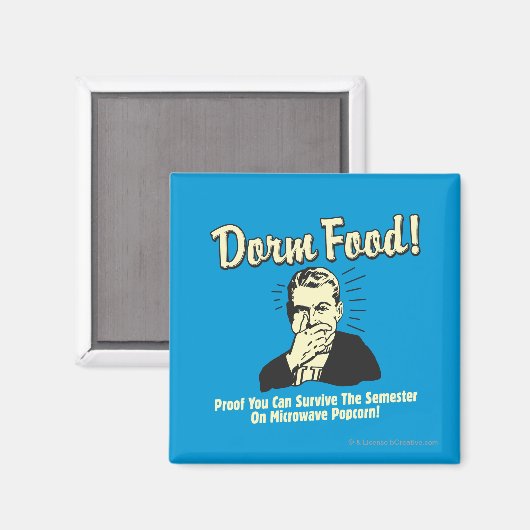 Aimant Dorm Food : Survive Microwave Popcorn (Recto/Verso)