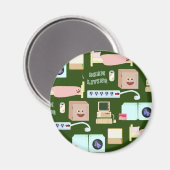 Aimant Dorm Living Cute College Motif de vie (Recto/Verso)