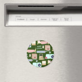 Aimant Dorm Living Cute College Motif de vie (In Situ (Lave-vaisselle))