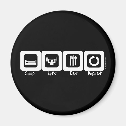 Aimant Dormir Ascenseur Manger Répéter (Devant)