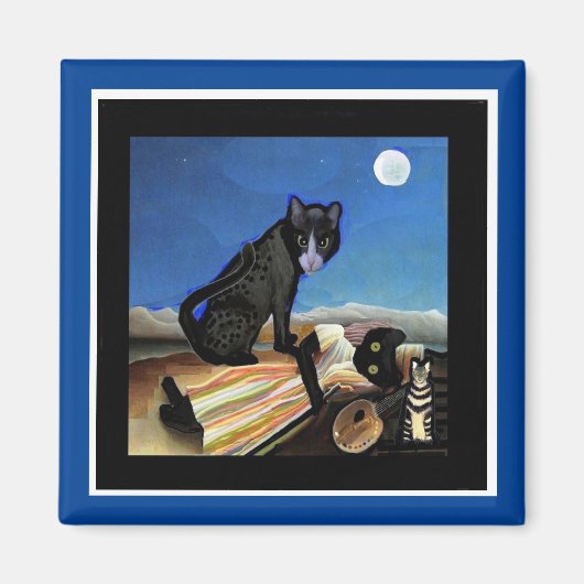 Aimant Dormir, Chat, Parodie D'Art, (Devant)