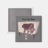 Aimant Dormir dans la chaise de l'aimant drôle (Recto/Verso)