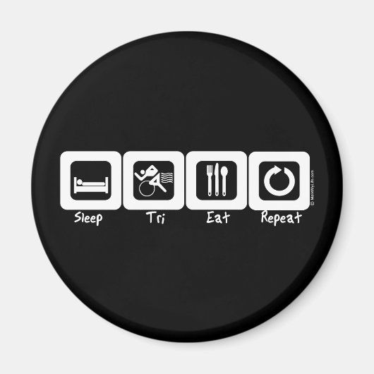 Aimant Dormir TrI Manger Répéter (Devant)