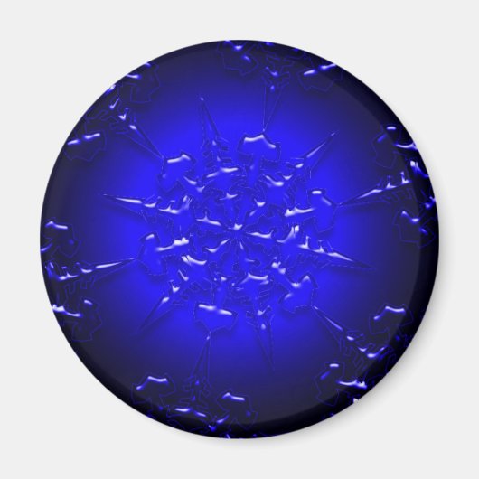 Aimant d'ornement bleu (Devant)