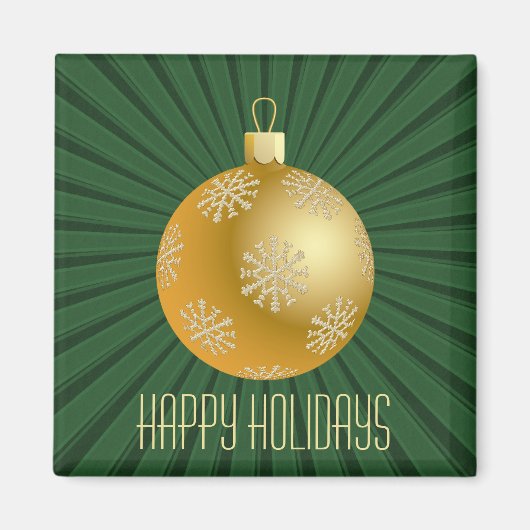 Aimant d'ornement Starburst Stripes, Vert (Devant)