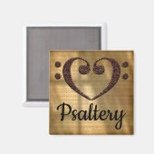 Aimant Double basse Clef Heart Psaltery (Recto/Verso)