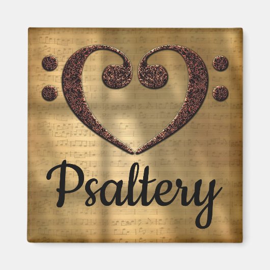 Aimant Double basse Clef Heart Psaltery (Devant)