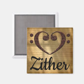 Aimant Double basse Clef Heart Zththththththare (Recto/Verso)