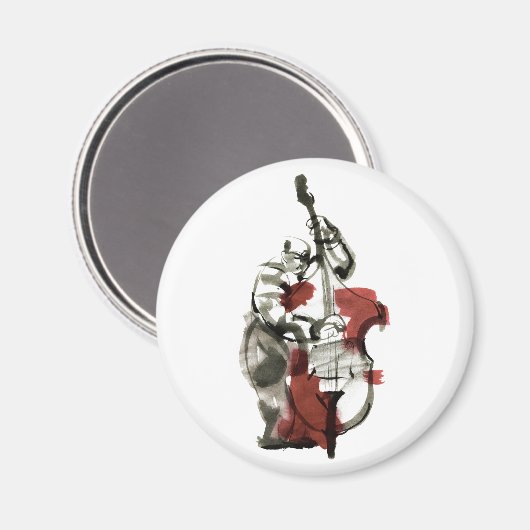 Aimant Double bassiste (Recto/Verso)