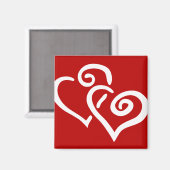 Aimant Double coeur (Recto/Verso)