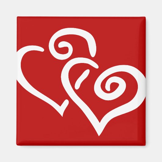 Aimant Double coeur (Devant)