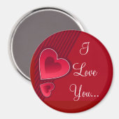 Aimant Double Coeur Je T'Aime (Recto/Verso)